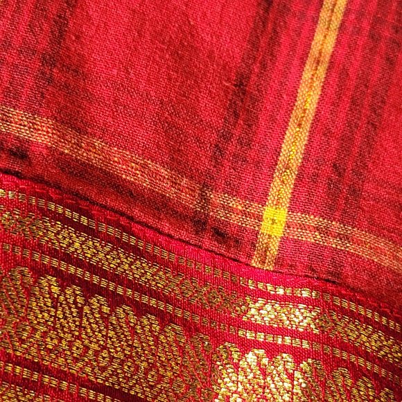 Lemon Grass Cotton Tank/Shift Dress Plaid Gold Detail SM - Picture 2 of 9